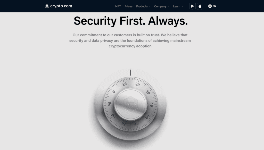Crypto.com Review Security