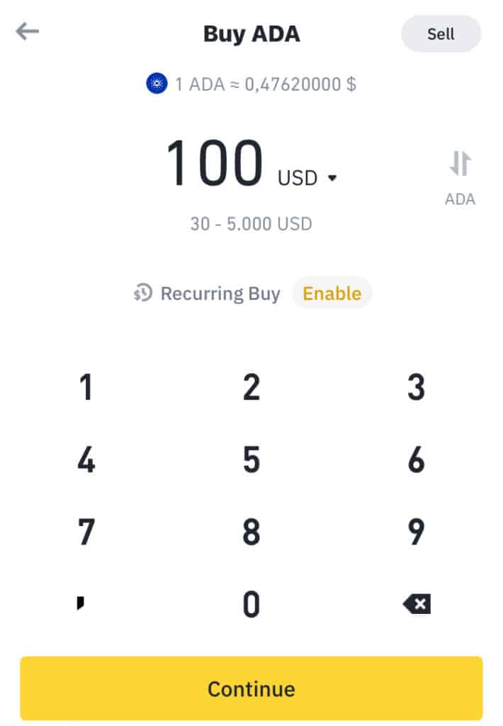 How To Open A Binance Account Purchase Crypto With Credit Card On Binancesmartphone Step 3