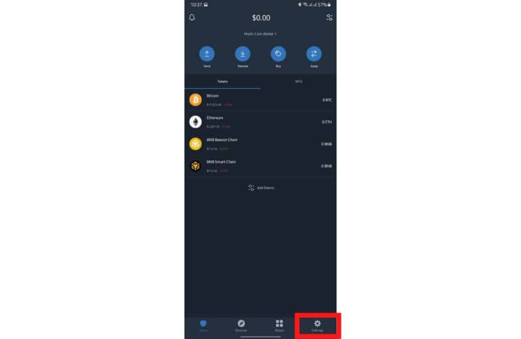 How To Enable Dapps On Trust Wallet Android Step 2