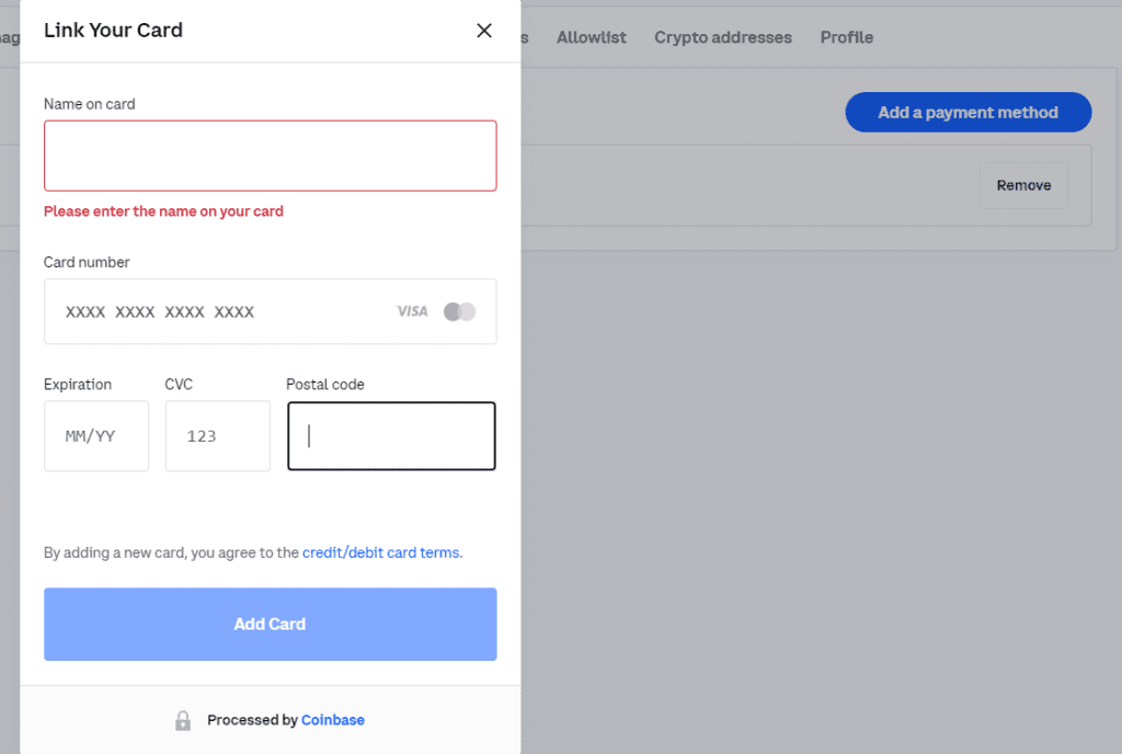 How To Withdraw Money From Coinbase Fill In Card Number