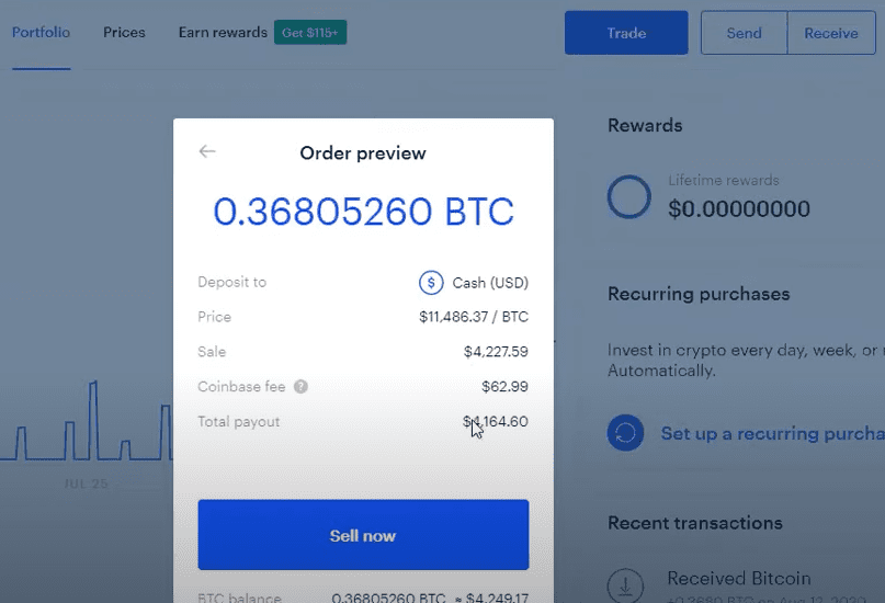 How To Withdraw Money From Coinbase Order Preview