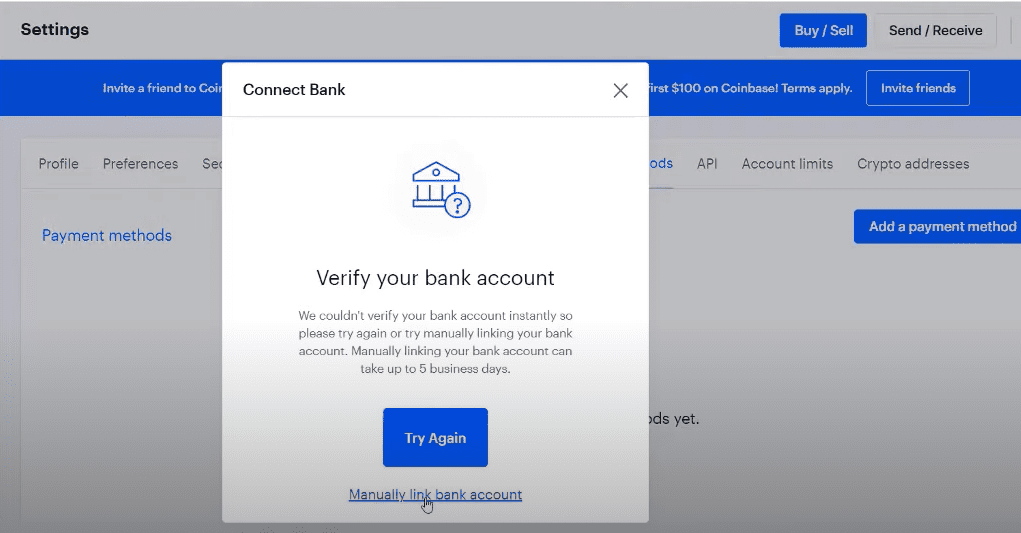 How To Withdraw Money From Coinbase Verify Your Bank Account