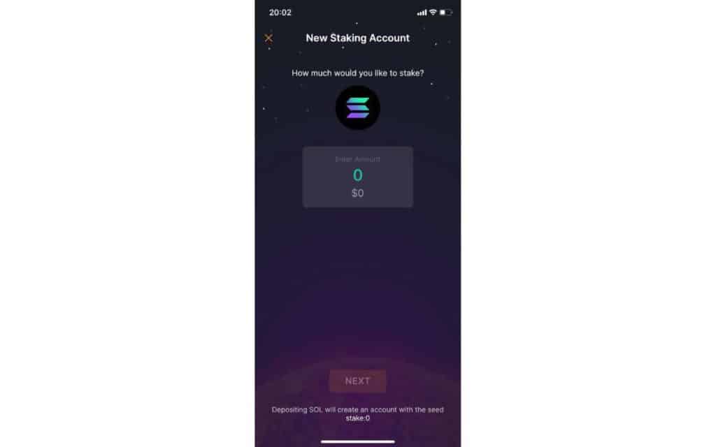 How To Stake Solana Staking Solana Solflare Mobile App Step 3