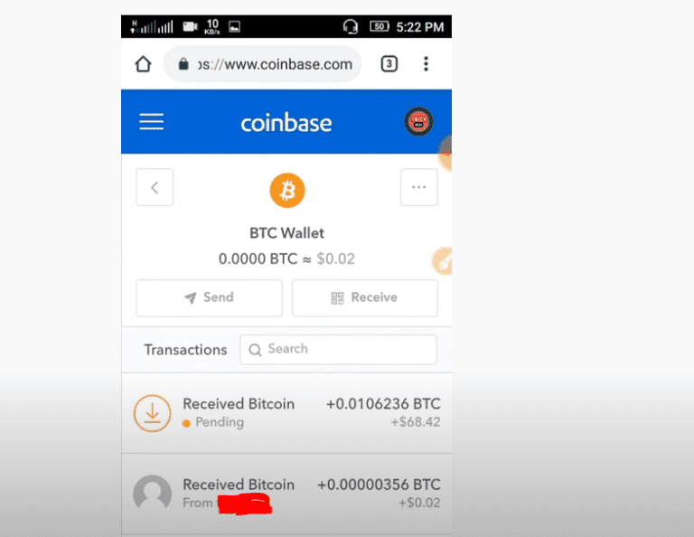 how to get coinbase transaction history