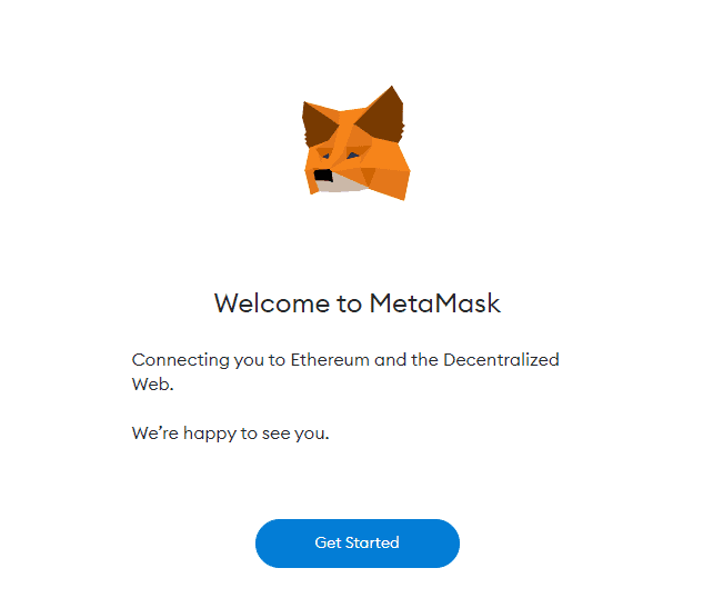 How To Connect Ledger To Metamask Click The Get Started Button