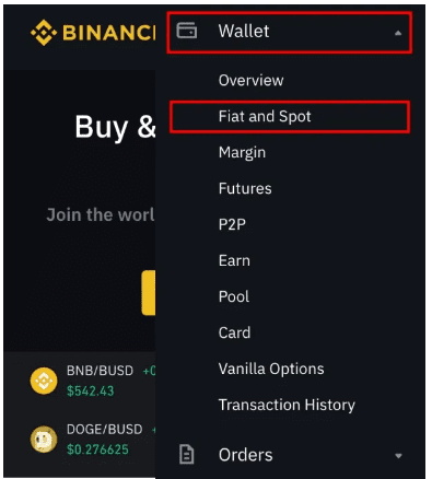 How To Find Binance Wallet Address Head To Wallet Fiat And Spot