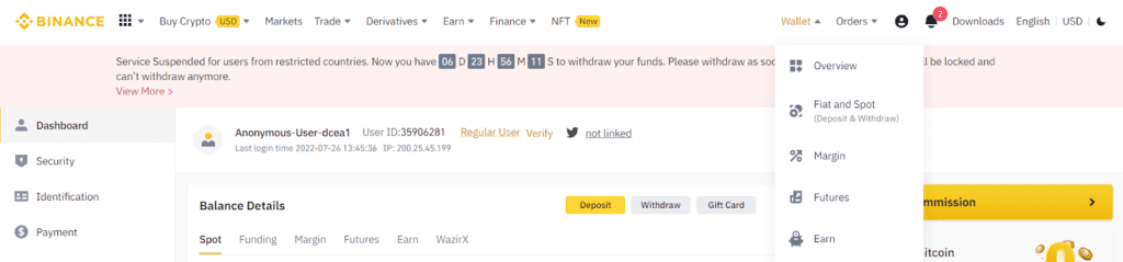 How To Find Binance Wallet Address Navigate Over Fiat And Spot