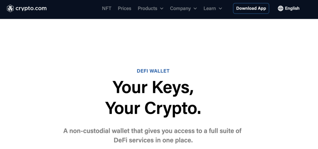 Cryptocom Wallet Homepage