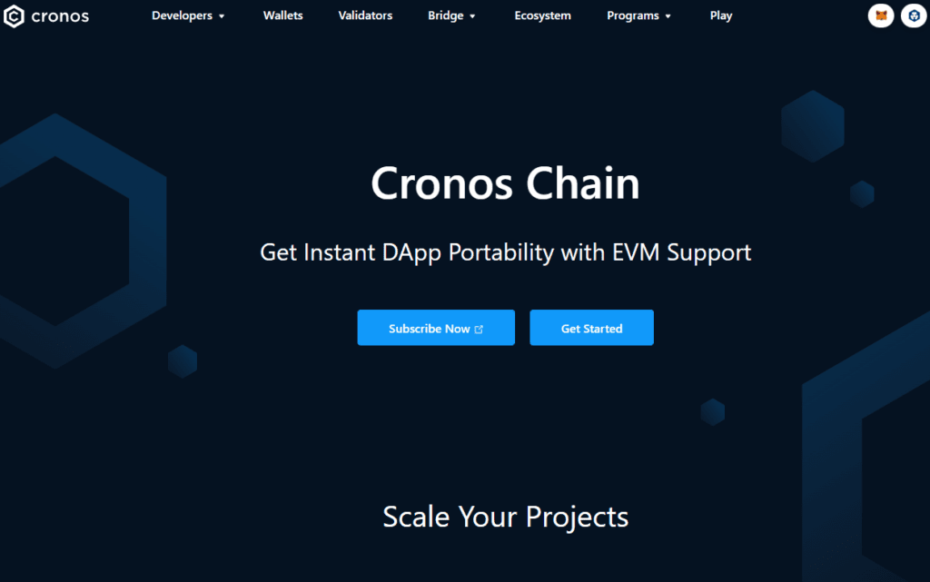 Cronos Chain Homepage
