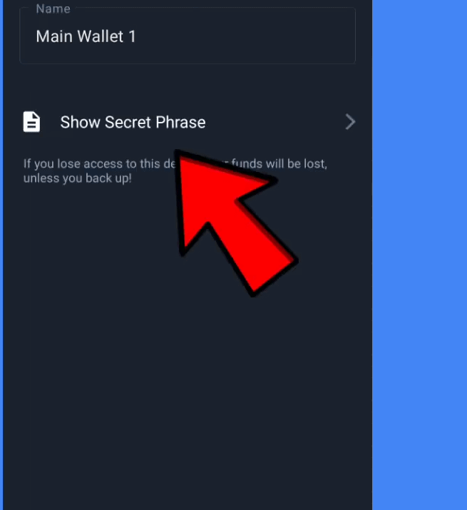 Step 3 To Get Trust Wallet Private Key-Coinwire
