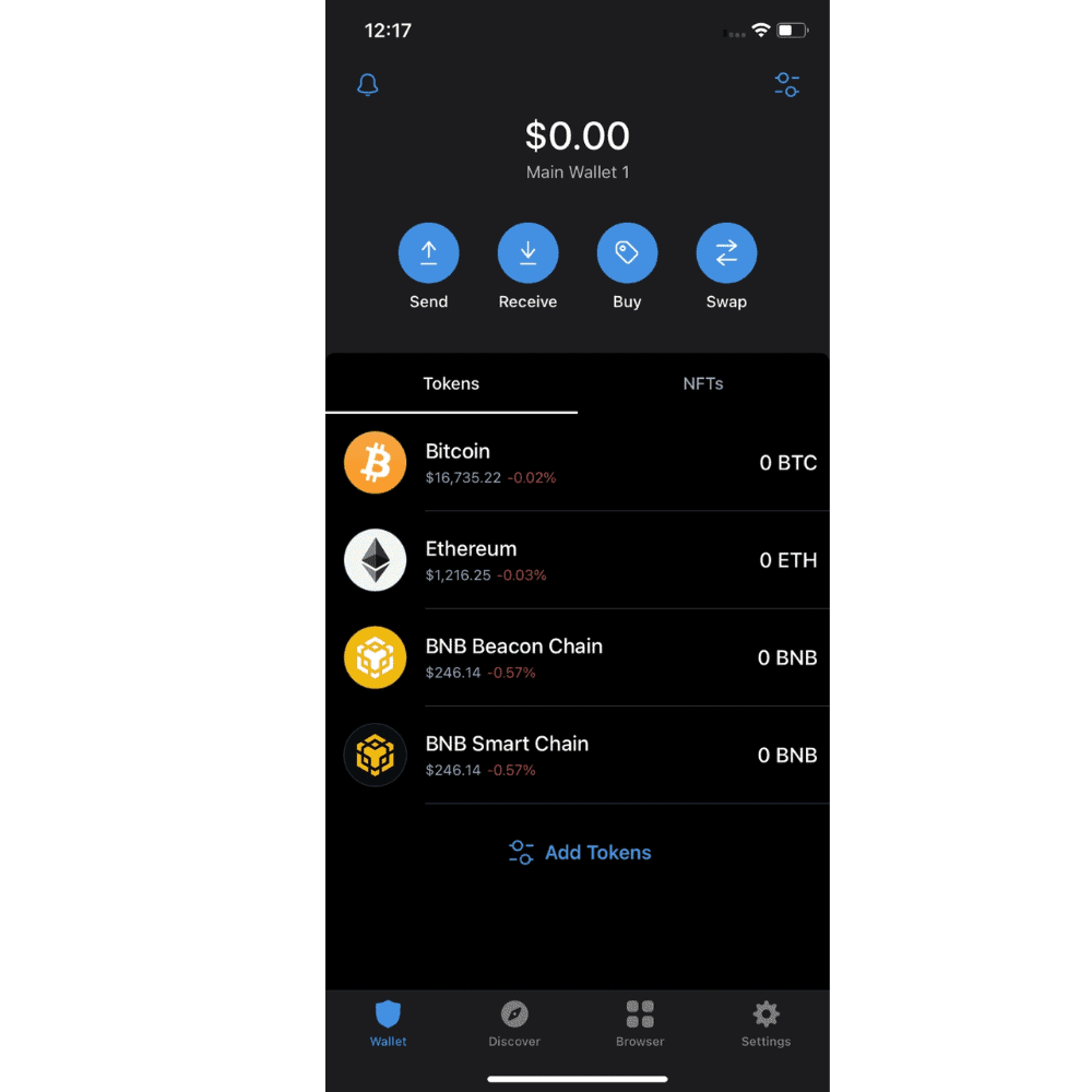 Connect Biswap To Trust Wallet Step 1.5