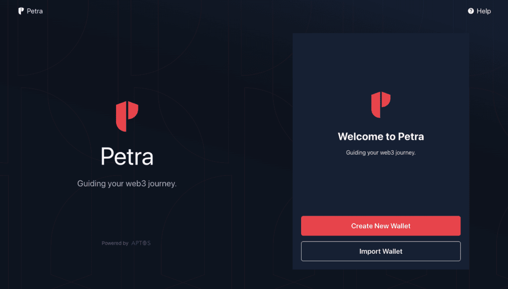 Create New Petra Wallet