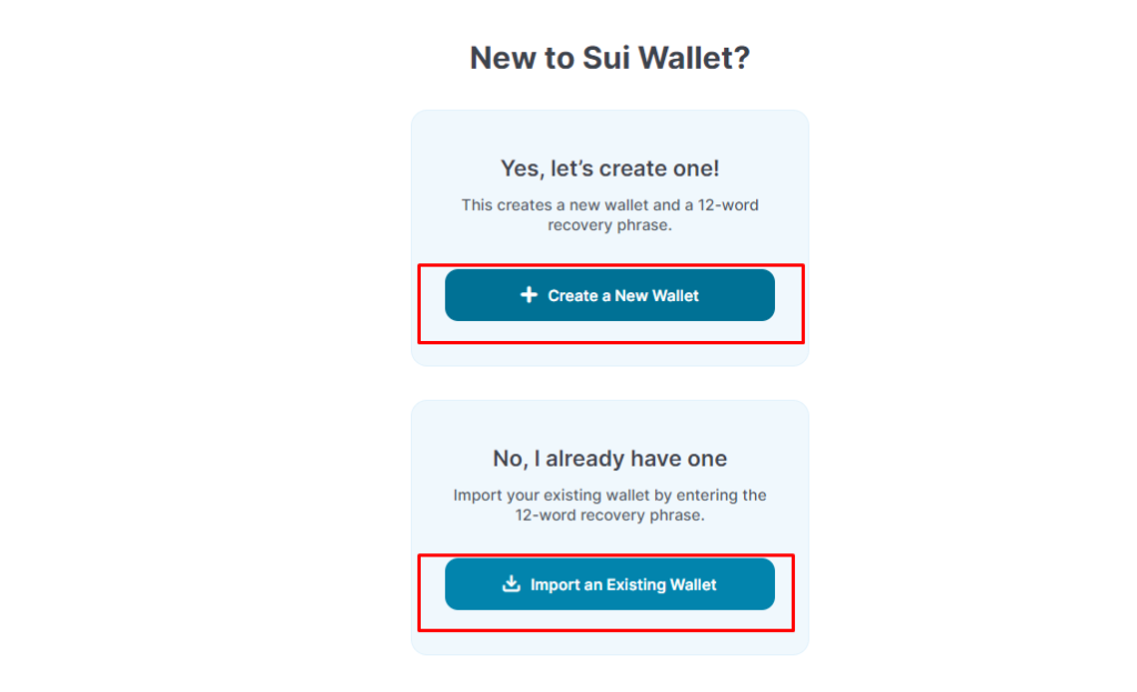 Create New Wallet