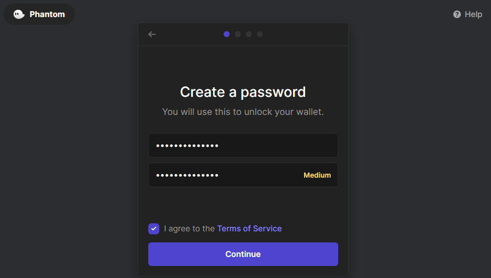 Create New Phantom Wallet Password
