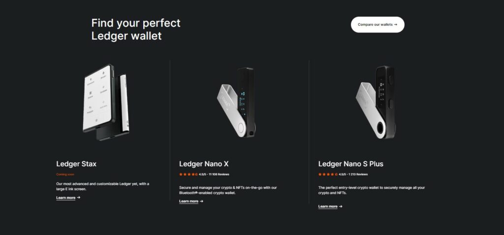 Ledger Wallet Homepage