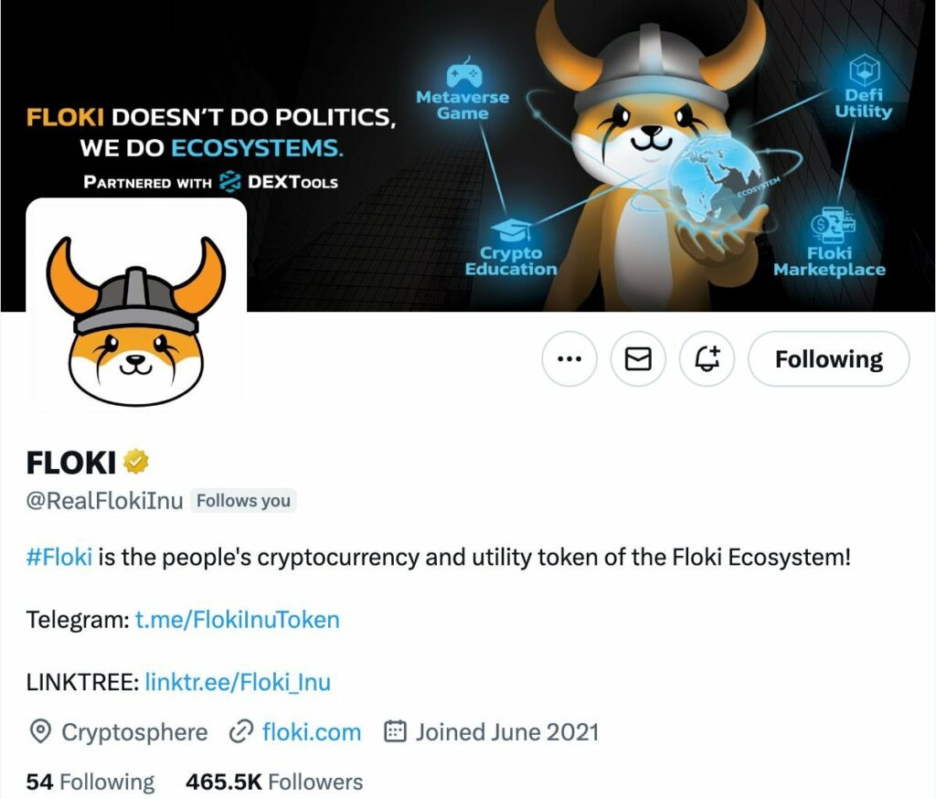 Realflokiinu Skyrockets As The First Memecoin To Earn Twitter'S Gold Badge!