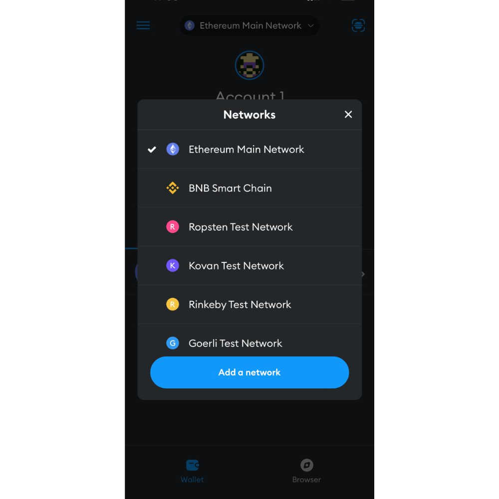 Tap The Add A Network Button To Add Other Chains To Metamask