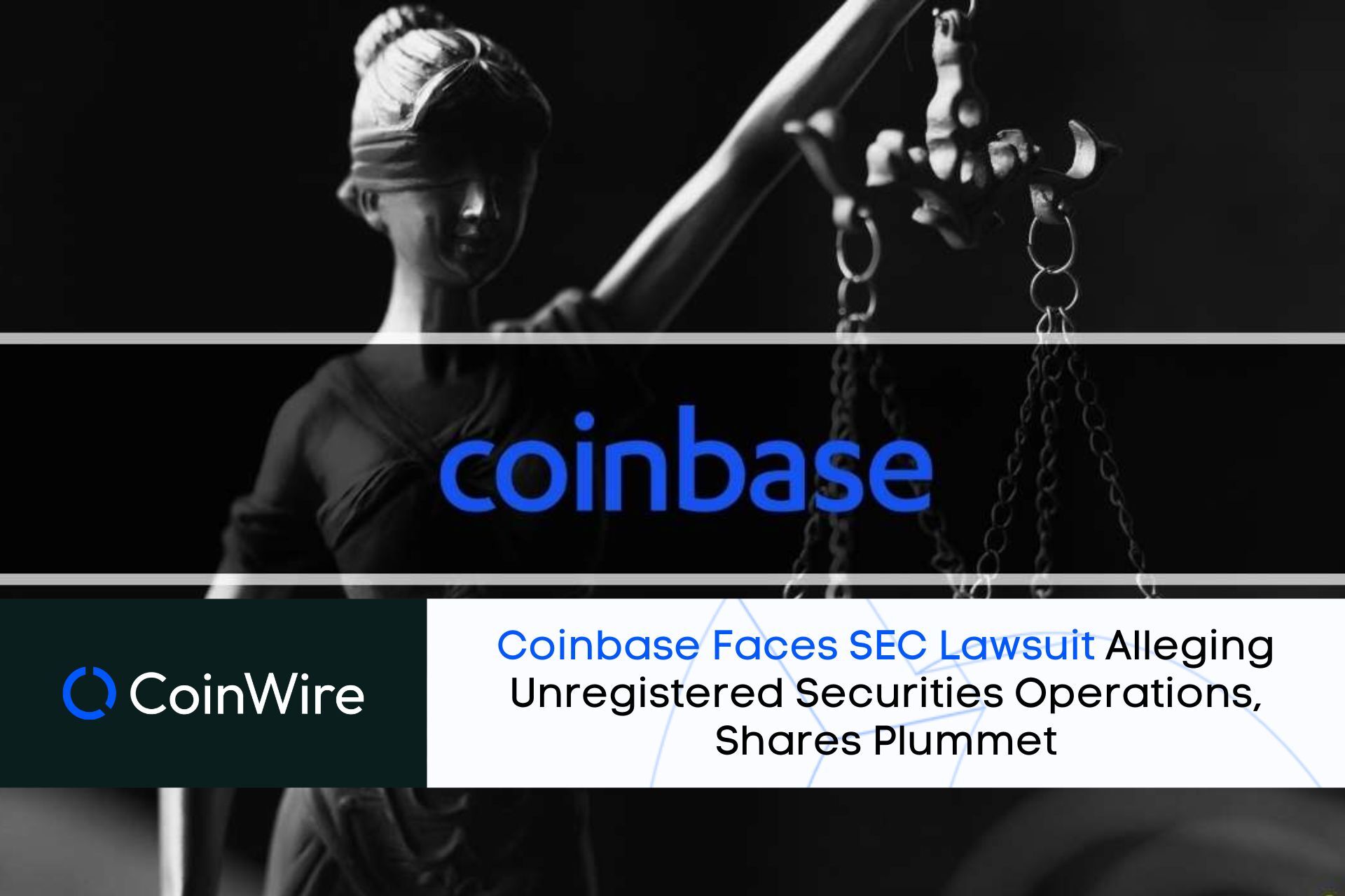 Coinbase Faces Sec Lawsuit Alleging Unregistered Securities Operations, Shares Plummet