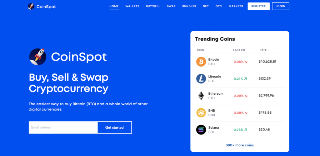 Coinspot Homepage