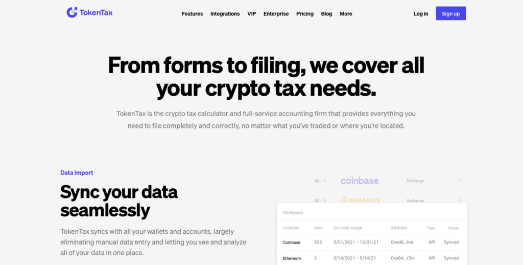 Tokentax Best Tax Reporting Tool For Us Users