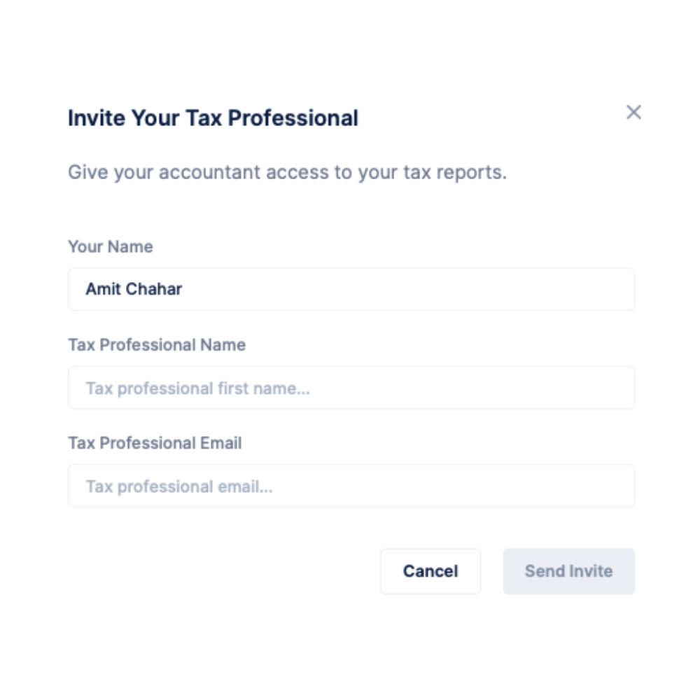 What Is Invite Your Tax Professional In Coinledger