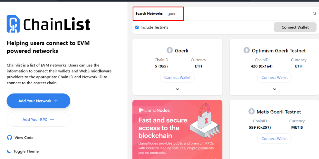 Add Goerli Network To Metamask Step 3