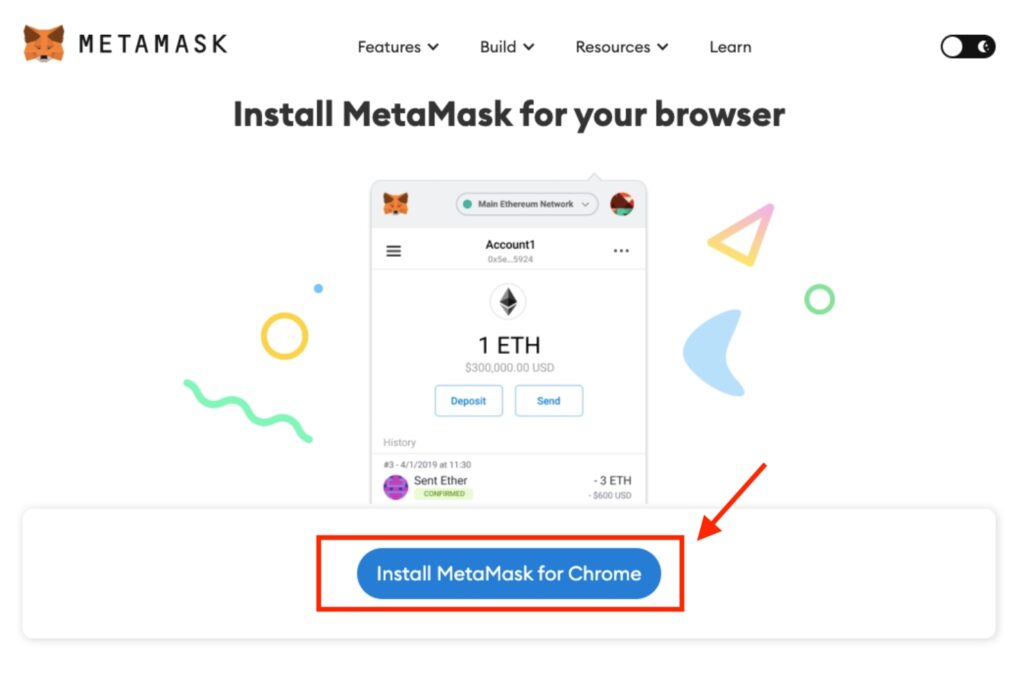 Create Metamask Wallet Step 1