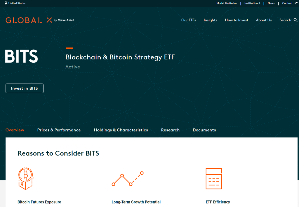 Global X Blockchain Bitcoin Strategy Etf Bits