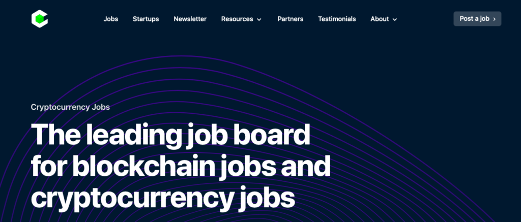 Cryptocurrency Jobs Homepage