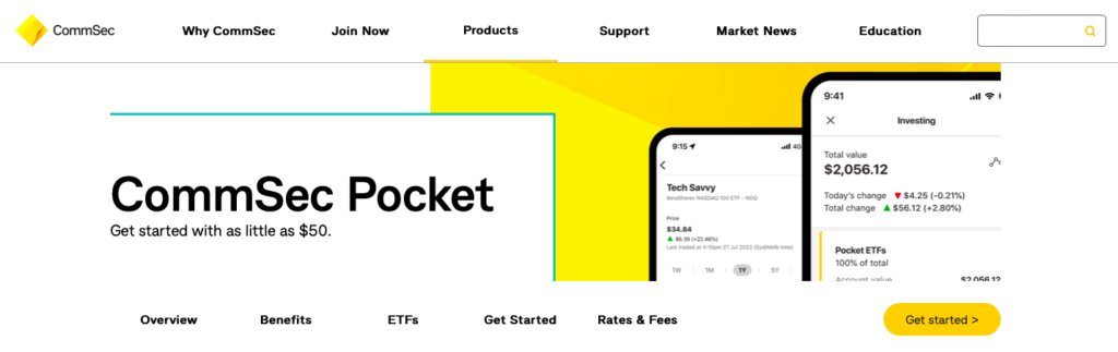Commsec Pocket Homepage
