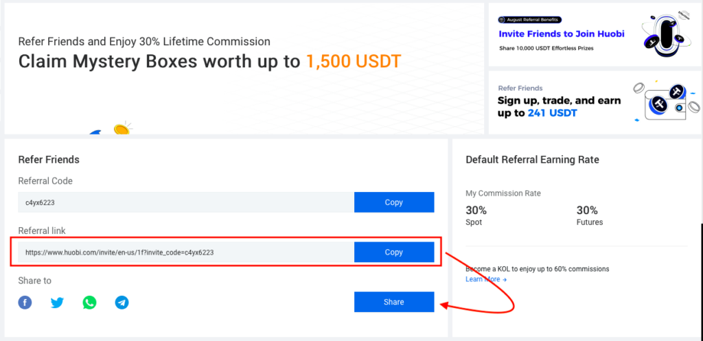 How To Get Huobi Referral Code
