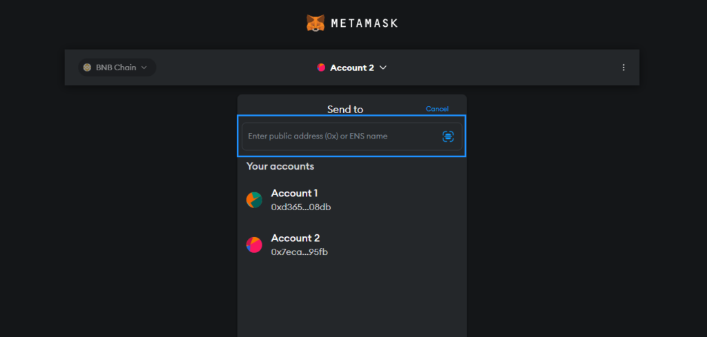 Withdraw Cash From Metamask To Binance Step 1.7