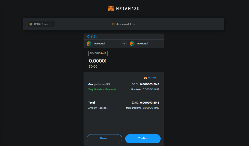 Withdraw Cash From Metamask To Binance Step 1.9