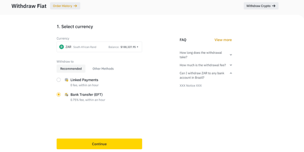 Withdraw Cash From Metamask To Binance Step 3.32