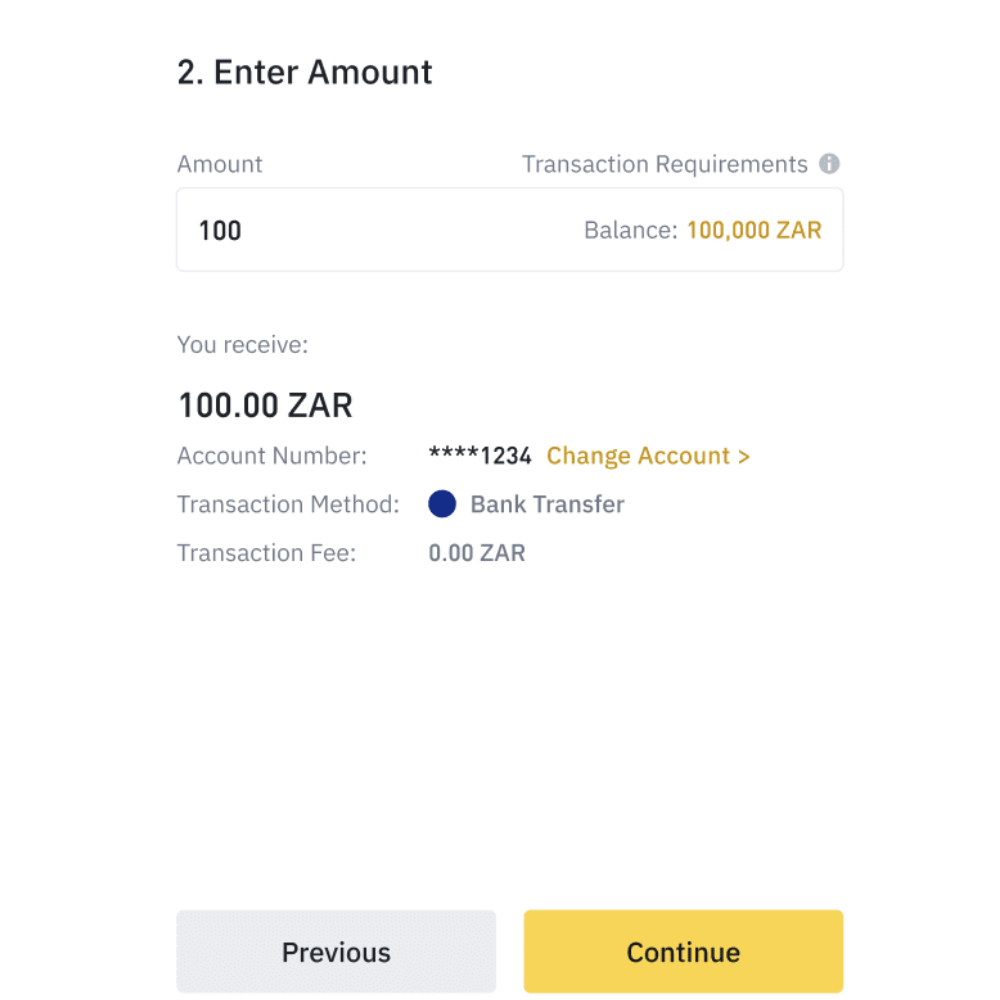 Withdraw Cash From Metamask To Binance Step 3.5