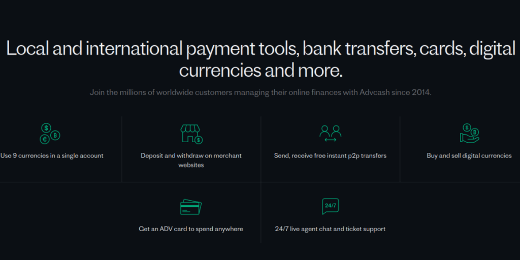 Advcash Features For Individual Clients