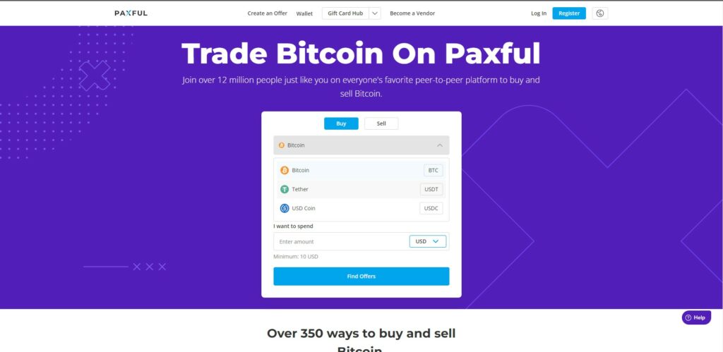 Paxful P2P Crypto Exchange