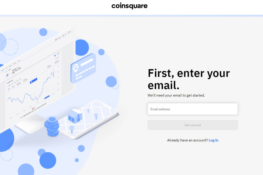 Register Coinsquare Account By Email