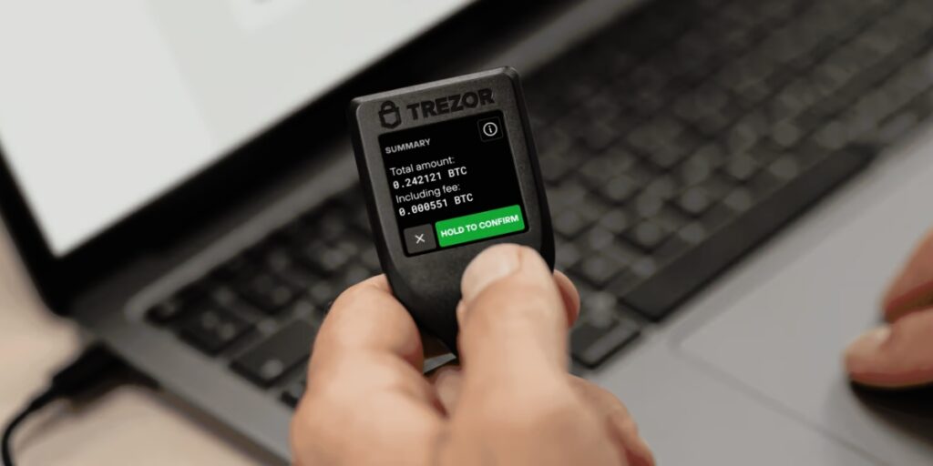 Touch Screen Display Of Trezor Model T