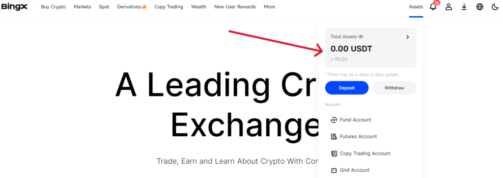 Buy Crypto On Bingx Step 3