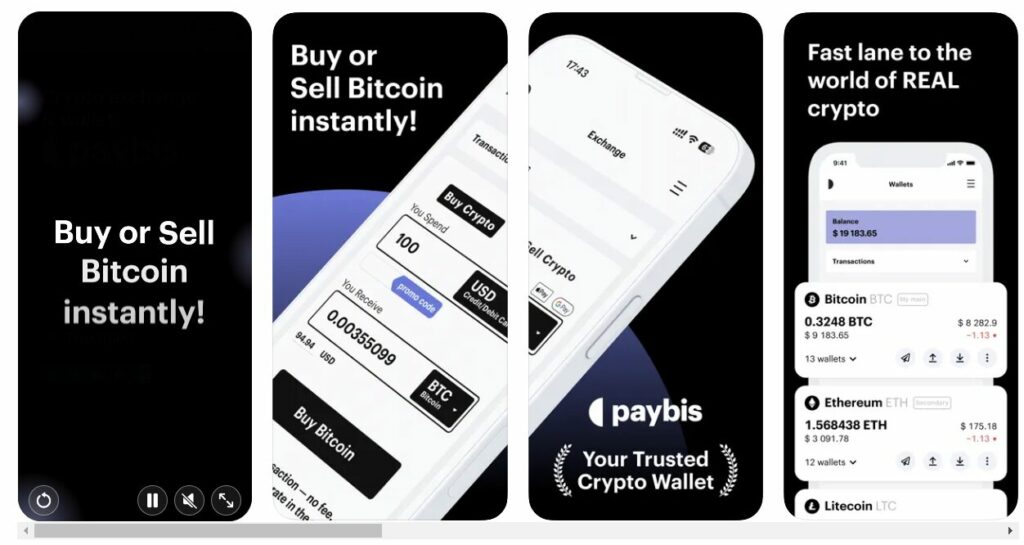 paybis mobile phone app